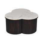 Verona Marble Solid Mango Wood Coffee Table – Velvet Mocha Finish