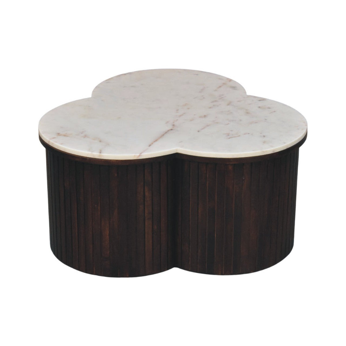 Verona Marble Solid Mango Wood Coffee Table – Velvet Mocha Finish