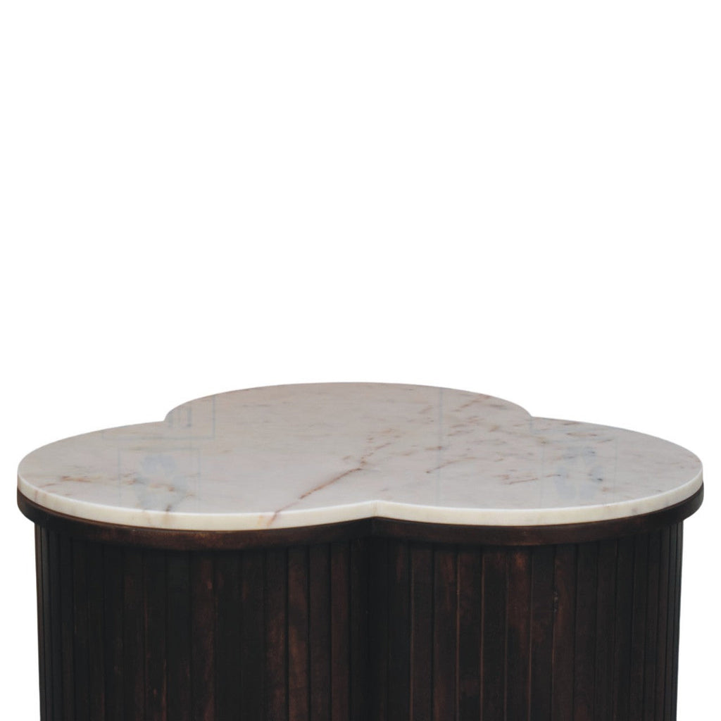 Verona Marble Solid Mango Wood Coffee Table – Velvet Mocha Finish