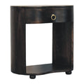 Monroe Solid Mango Wood Bedside Table – Carbon Ash Finish