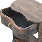 Monroe Solid Mango Wood Bedside Table – Carbon Ash Finish