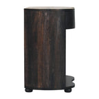 Monroe Solid Mango Wood Bedside Table – Carbon Ash Finish