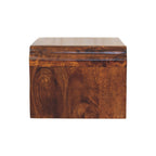 Avora Wall-Mounted Solid Mango Wood Bedside Table – Chestnut Finish