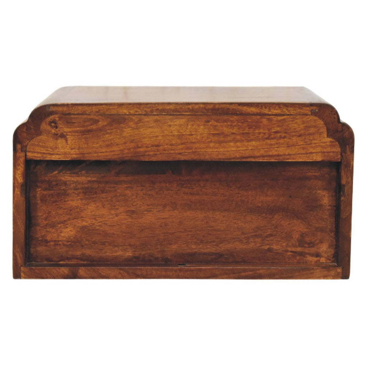 Avora Wall-Mounted Solid Mango Wood Bedside Table – Chestnut Finish