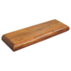 Solis Solid Mango Wood Floating Console – Amber Oak Finish, 2 Hidden Drawers