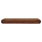 Solis Solid Mango Wood Floating Console – Amber Oak Finish, 2 Hidden Drawers