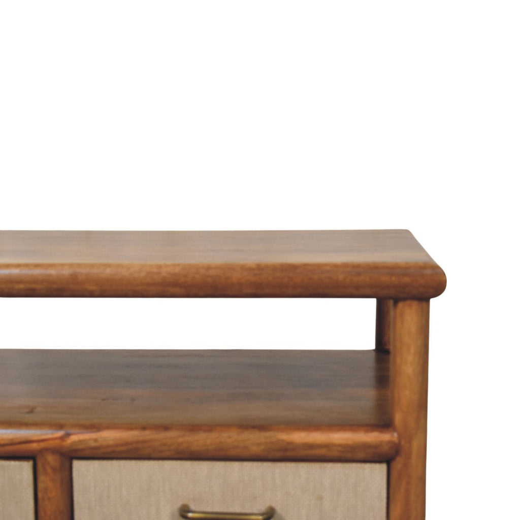 Solara Rattan Solid Mango Wood Coffee Table – Golden Teak Finish