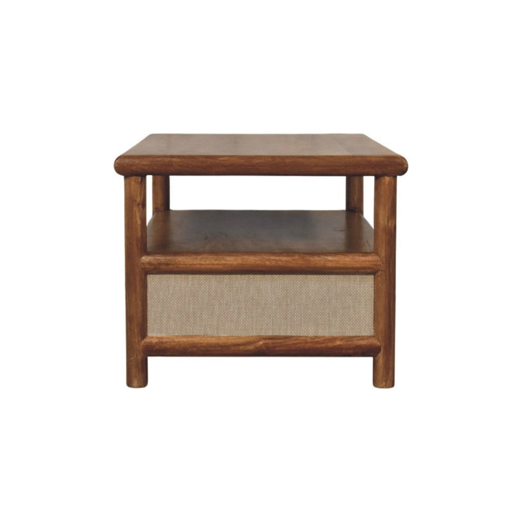 Solara Rattan Solid Mango Wood Coffee Table – Golden Teak Finish
