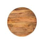 Sculpted Pedestal Solid Mango Wood Coffee Table – Golden Teak Finish