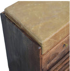 Bola Shoe Storage Leather Bench – Amber Oak Finish