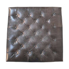 Black Leather Upholstered Ottoman