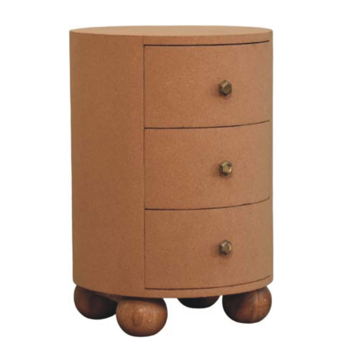 Maison Liège Cork & Solid Mango Wood Storage Chest – 3 Drawers