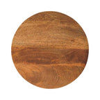 Round Solid Mango Wood Side Table – Amber Oak Finish