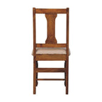 Solid Mango Wood Writing Chair – Amber Oak Finish, Turned Legs