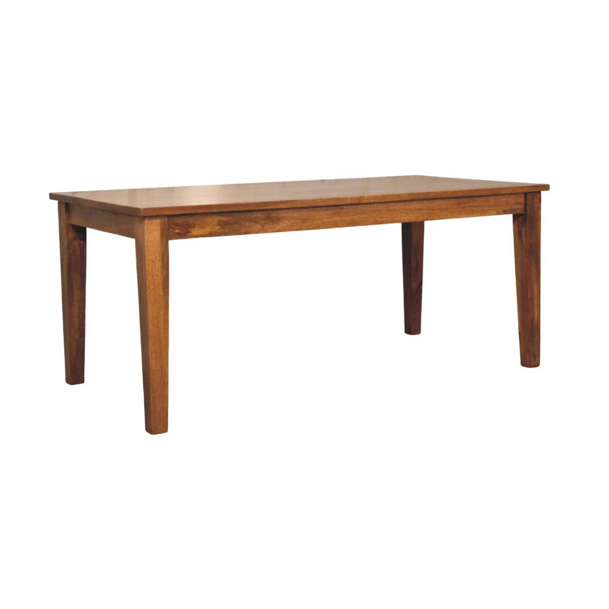 Classic Solid Wood Dining Table – Golden Teak Finish