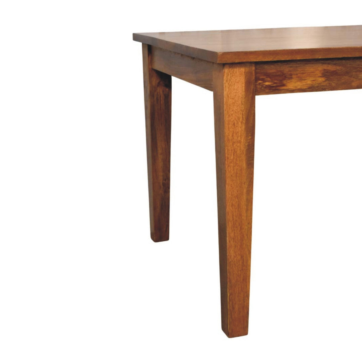 Classic Solid Wood Dining Table – Golden Teak Finish