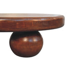 Bola Solid Mango Wood Coffee Table – Winewood Oak Finish
