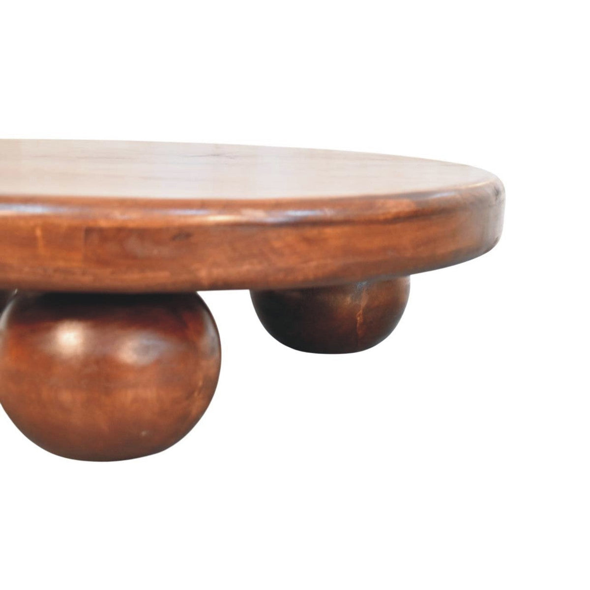 Bola Solid Mango Wood Coffee Table – Winewood Oak Finish