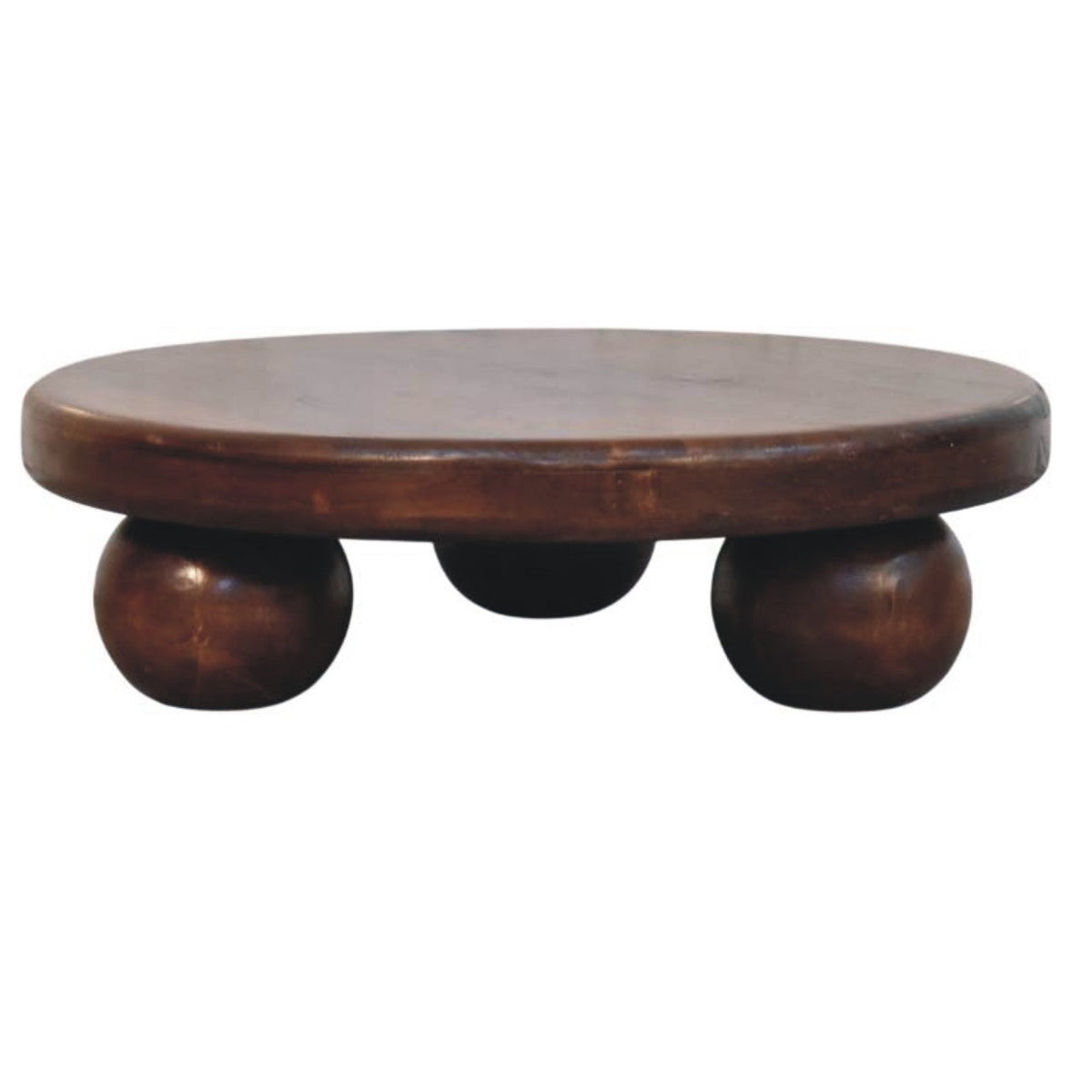 Bola Solid Mango Wood Coffee Table – Winewood Oak Finish