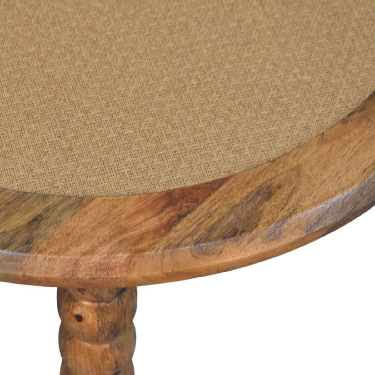 Spindle Rattan Solid Mango Wood Coffee Table – Oak-Ish Finish