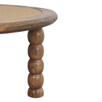 Spindle Rattan Solid Mango Wood Coffee Table – Oak-Ish Finish