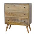 Curved Solid Mango Wood Chest – Oak-Ish Finish