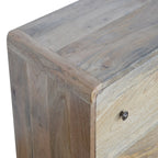 Curved Solid Mango Wood Chest – Oak-Ish Finish