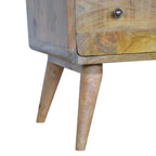 Curved Solid Mango Wood Chest – Oak-Ish Finish