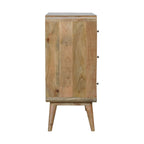 Curved Solid Mango Wood Chest – Oak-Ish Finish