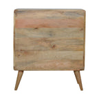 Curved Solid Mango Wood Chest – Oak-Ish Finish