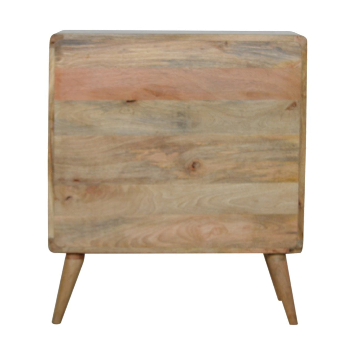 Curved Solid Mango Wood Chest – Oak-Ish Finish