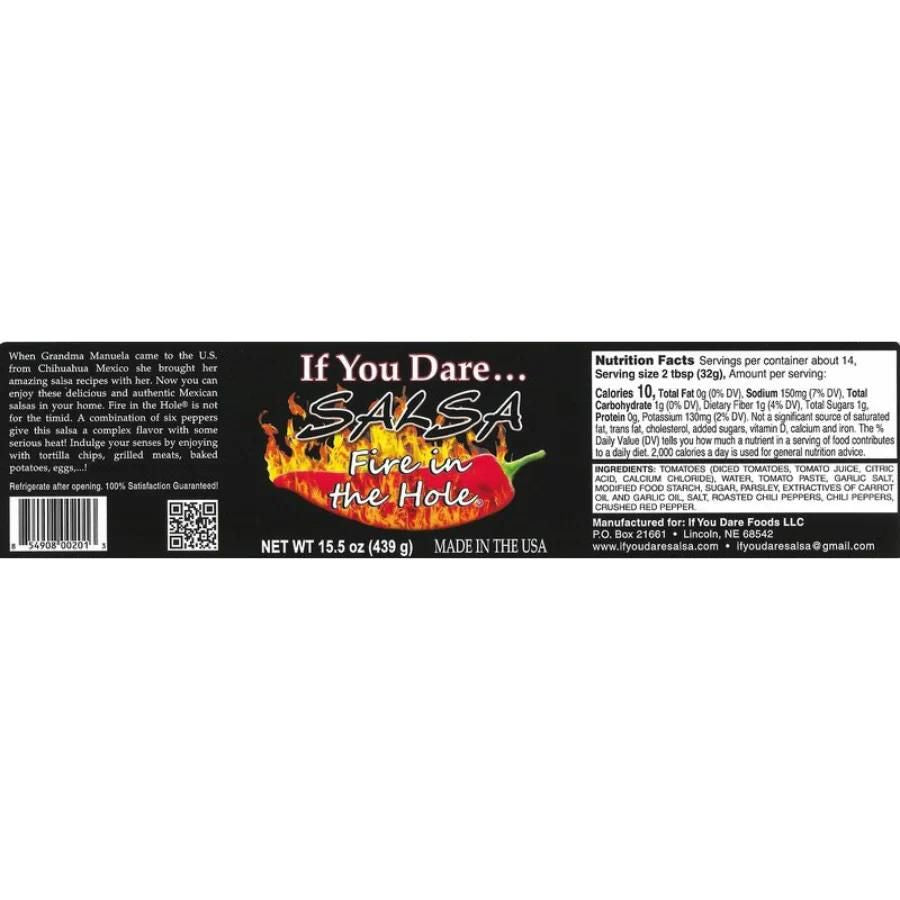 Fire In The Hole Spicy Salsa | Pack of 6 | 15.5 oz | If You Dare Foods