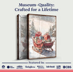 Vintage Christmas Sleigh Sled Wall Art V