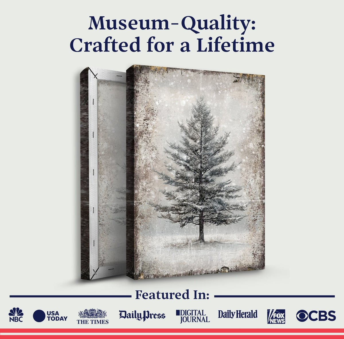 Vintage Christmas Tree Wall Art VI