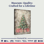 Vintage Christmas Tree With Gifts Wall Art III