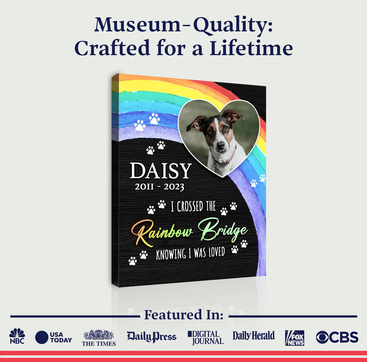 Pet Memorial Sign I Crossed The Rainbow Bridge