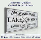 Family Lake House Paddle Sign