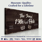 19th Hole Golf Personalized Sign II