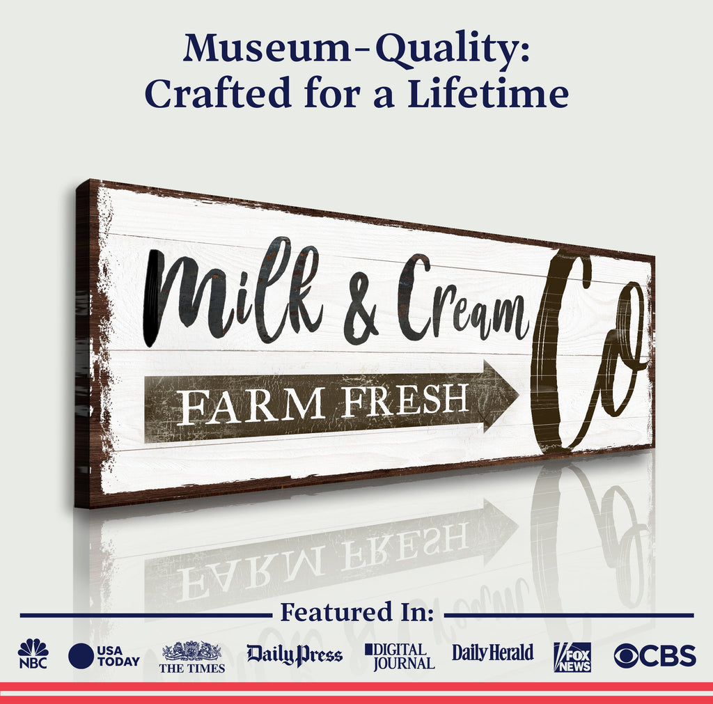 Farm Fresh Milk And Cream Co Sign