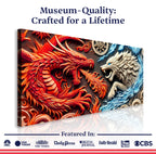 Dragon and Wolf Wall Art V