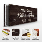 19th Hole Golf Personalized Sign II