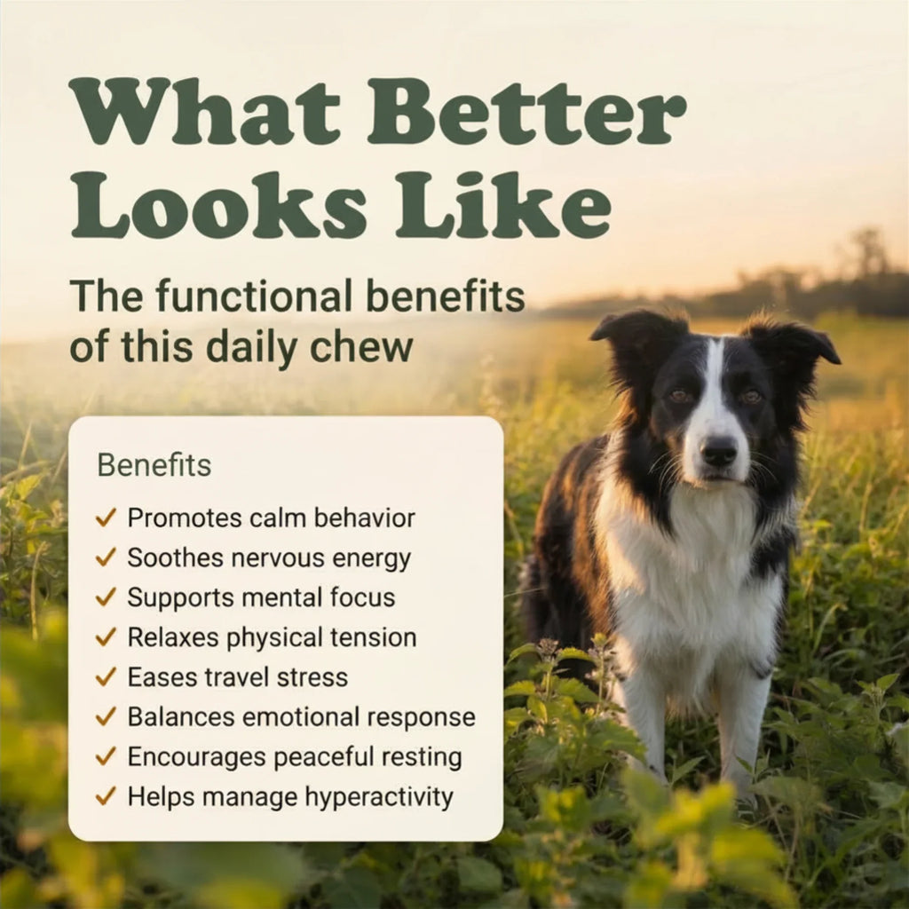 Calm Support Soft Chews for Dogs | 60 Chews - 6.35 oz | LivHerbals, Inc.