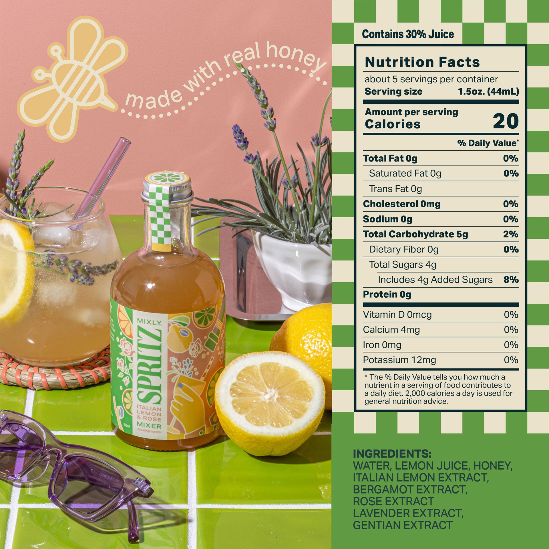 New! Italian Lemon & Rose Spritz | Non Alcoholic Cocktail & Mocktail Mixer