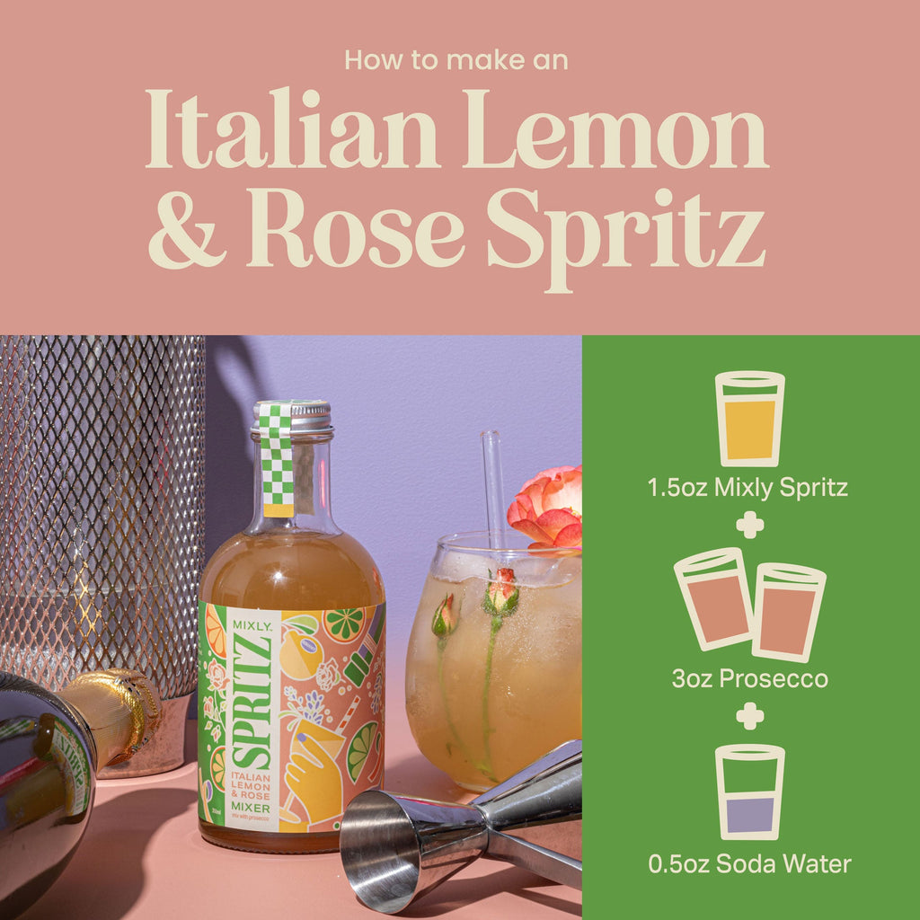 New! Mixly Spritz Mixer Trio | Non Alcoholic Cocktail & Mocktail Gift Set