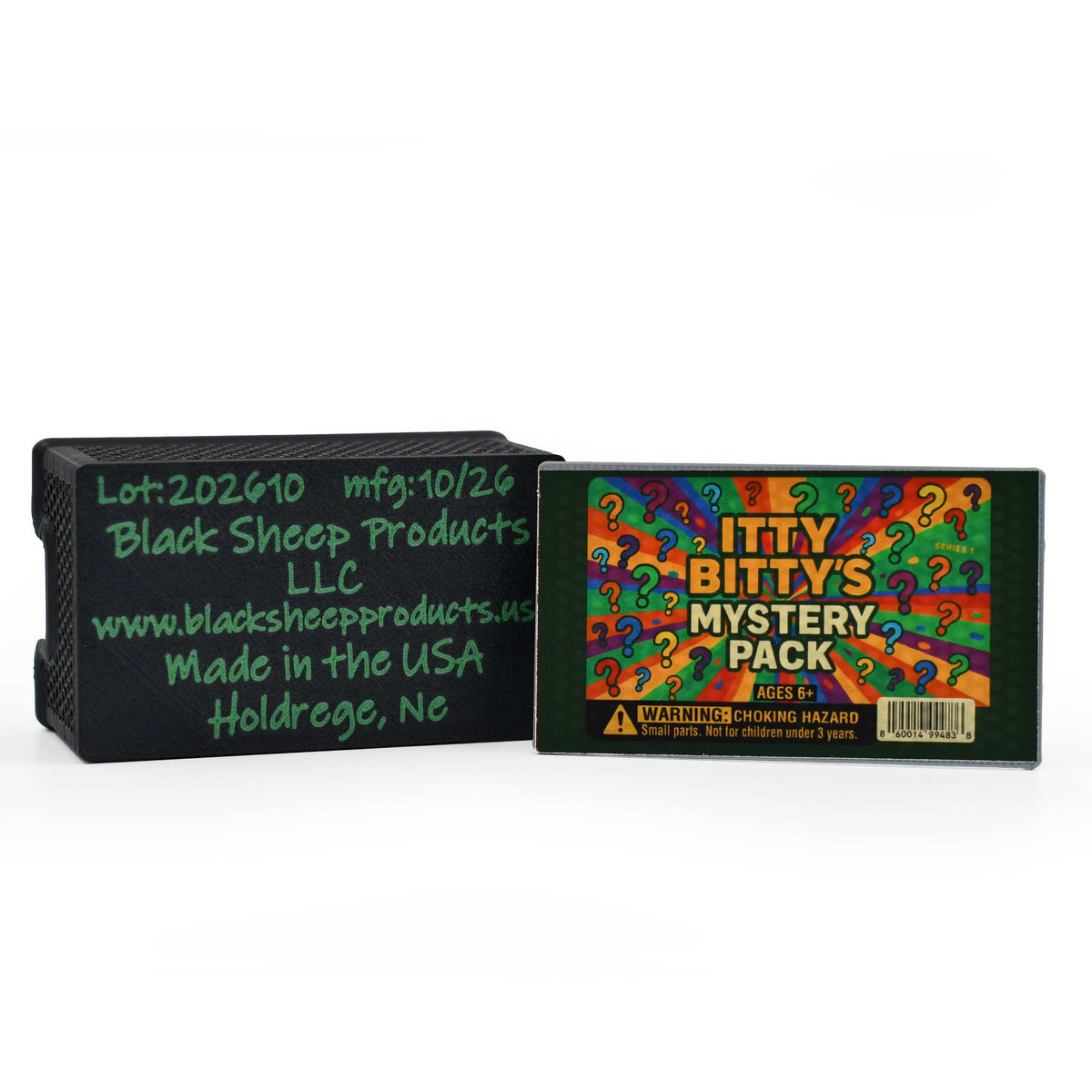Itty Bitty's Mystery Pack | Case of 10 3D Printed Random Itty Bitty Figurines | Black Sheep Products LLC