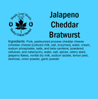 Jalapeno and Cheddar Bratwurst