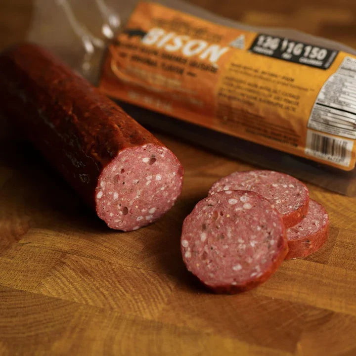 Original Bison Summer Sausage | Pack of 3 | 7-8 oz | Nebraska Bison