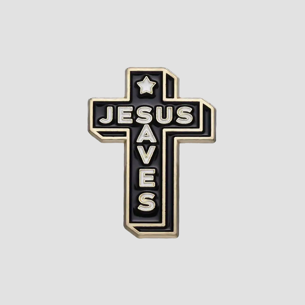 Jesus Saves Enamel Pin