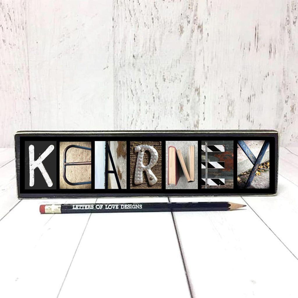 Kearney Word Block | Multiple Sizes | Letters of Love Designs