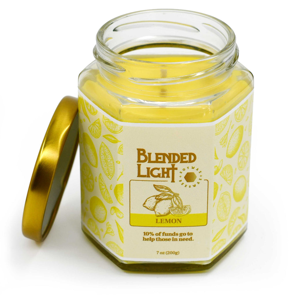 Lemon Scented Candle | Multiple Sizes | Blended Light